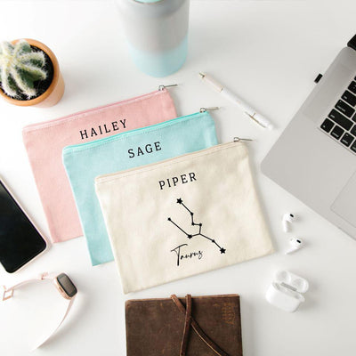 Personalized Astrology Zodiac Zippered Bag