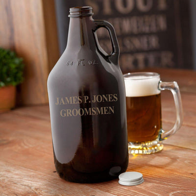 Personalized Amber Growler – 64oz.