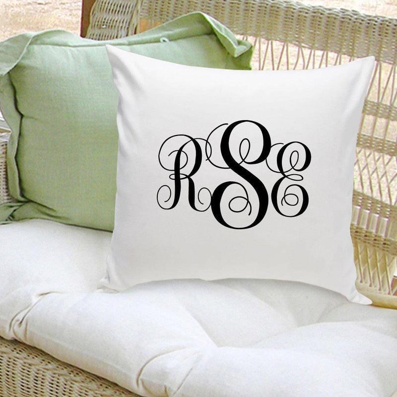 Personalized Script Monogram Throw Pillows (Insert Included)