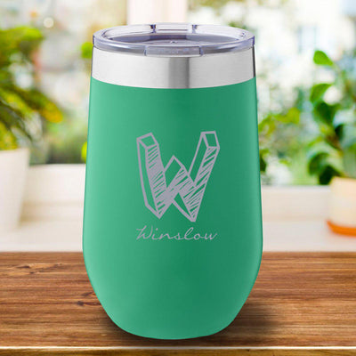 Personalized Green Travel Tumbler 16oz.
