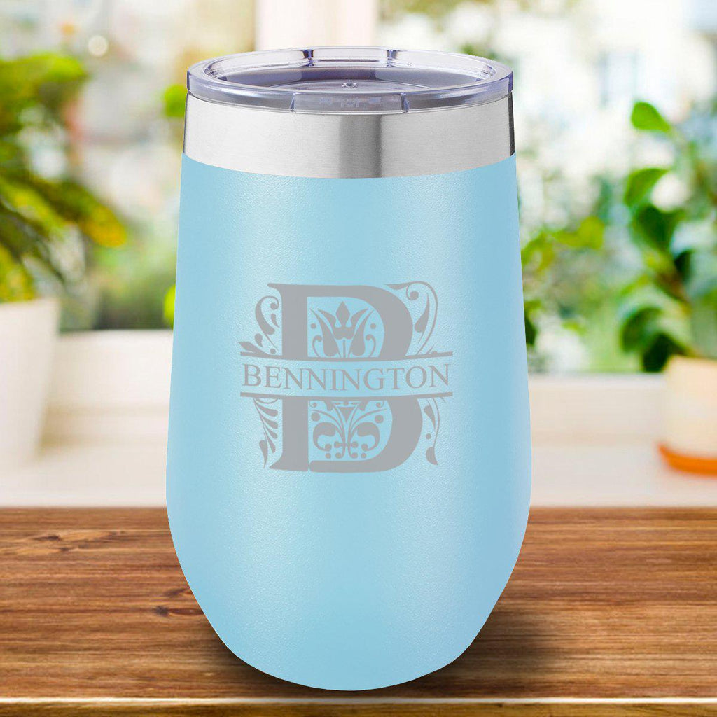 16 Oz Personalized Travel Mug Light Blue Tumbler