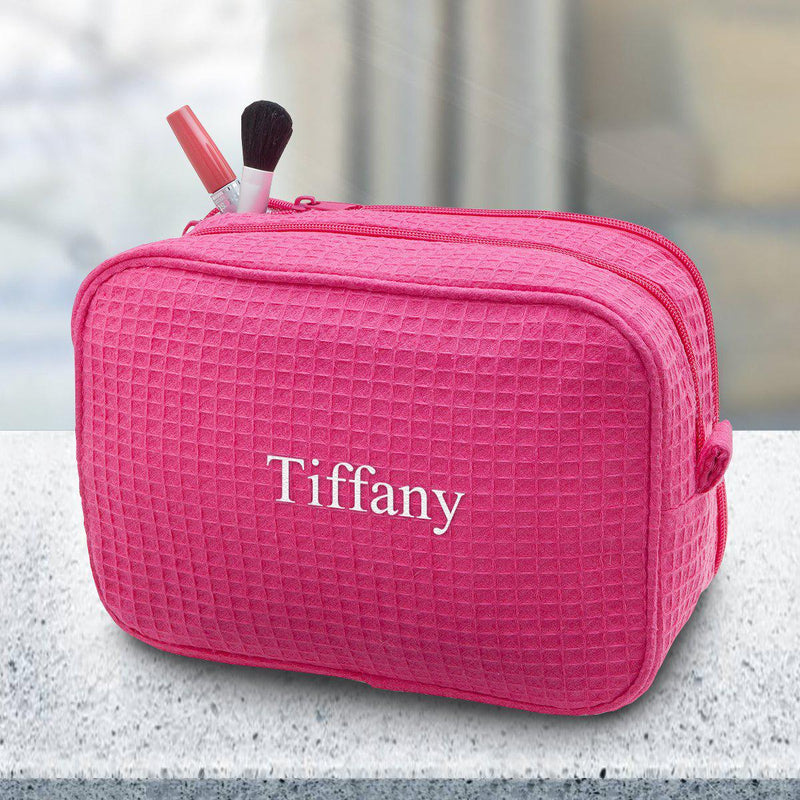 Personalized Large Waffle Cosmetic Bag