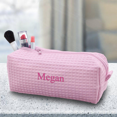 Personalized Small Waffle Cosmetic Bag