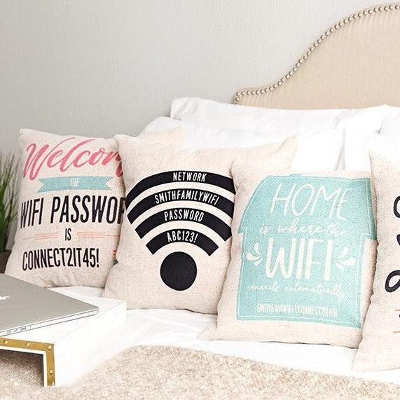 Personalized WiFi Throw Pillow Covers