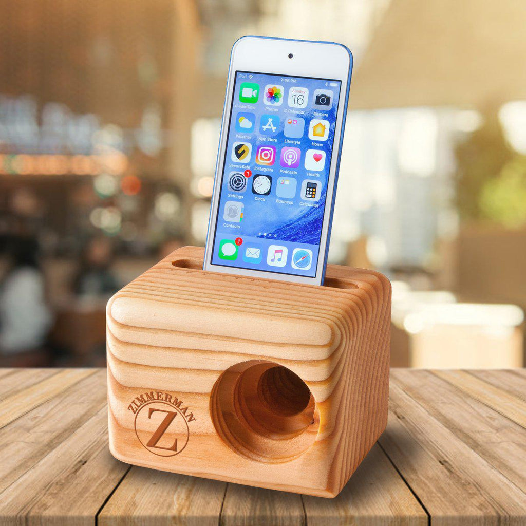 Personalized Wooden Speaker Cell Phone Speaker