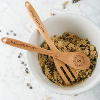 Personalized Spoon and Fork Set – Made with Love