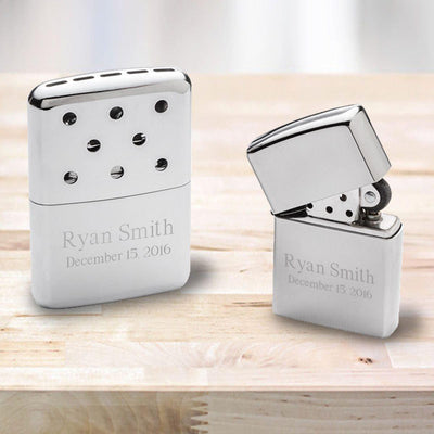 Personalized Zippo Gift Set – Hand Warmer & Chrome Lighter