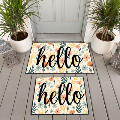 Personalized Floral Doormats